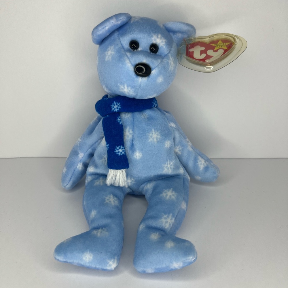 Ty Beanie Babies 1999 Holiday Teddy Bear Plush Toy - Blue